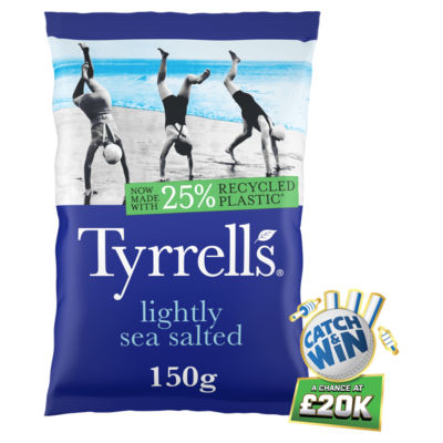 Tyrrells sea salted potato crisps 150g (British brand)