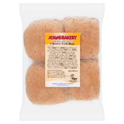 Adkins Brown York Baps 4-pakning - rundstykker