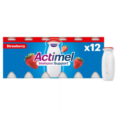 Actimel Strawberry Immunity Yoghurt Drink Multipack 12x100g