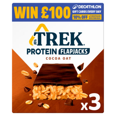 Trek Cocoa Oat Protein Flapjack 3 x 40g