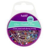Haber Glass Headed Pins 100 count 32mm Tailoring Tool