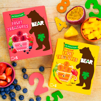 Bear Fruit Treasures Berry kids fruit snacks 5x20g - British product