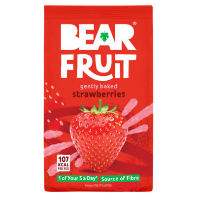 Bear Gently Baked Strawberries 90g, UK version
