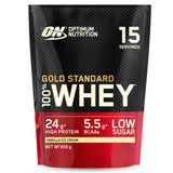 Optimum Nutrition Whey Protein Vanilla Ice Cream 450g, imported from the UK
