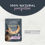 Encore Tuna with Prawn wet cat food pouch 70g - British product