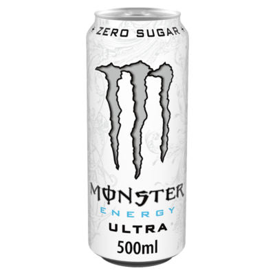 Monster Ultra Zero Sugar Energy Drink 500ml, imported from the UK