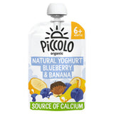 Piccolo Organic Natural Yoghurt Blueberry & Banana Smooth Baby Food 100g