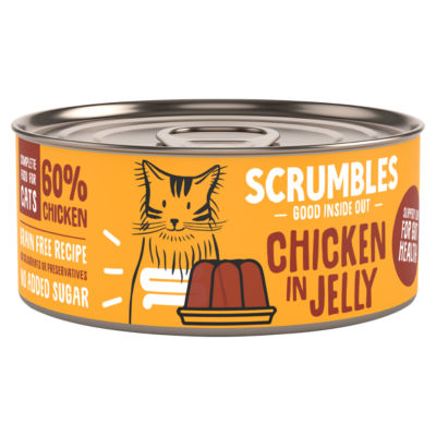 Scrumbles Chicken in Jelly Cat Food 80g (British brand)