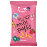 Ella's Kitchen Strawberry Banana Mini Puffs from 10 Months Organic Baby Snack 4 x 8g (32g)