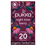 Pukka Organic Night Time Berry Herbal Sleep Tea 20 Home Compostable Tea Bags 36g