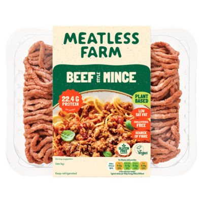 Meatless Farm beef style mince 350g, imported from the UK