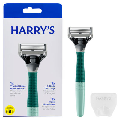 Harry's men's 5 blade razor Tropical Green, UK version