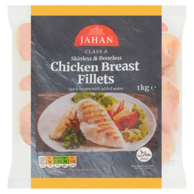 Jahan Chicken Breast Fillets 1kg skinless boneless, UK version