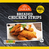 Jahan breaded chicken strips 500g, imported from the UK