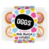 Oggs mini vanilla cupcakes with vanilla frosting, imported from the UK
