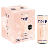 TRIP Peach Ginger CBD sparkling drink 4x250ml multipack (British brand)