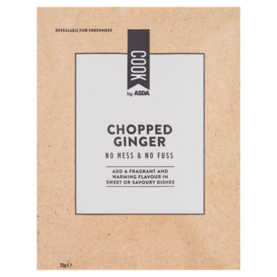 ASDA chopped ginger frozen slices 75g - British product