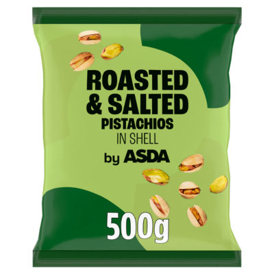 ASDA roasted and salted pistachios in shell 500g - British product