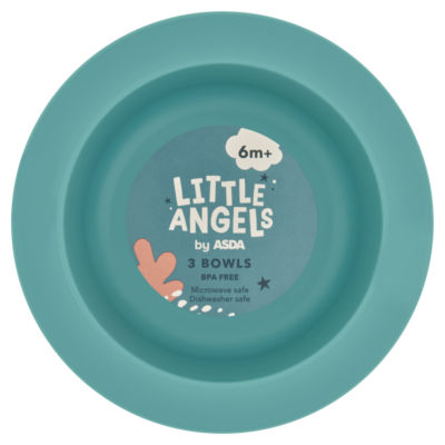LITTLE ANGELS baby bowls for 6m+ 3-pack, UK version