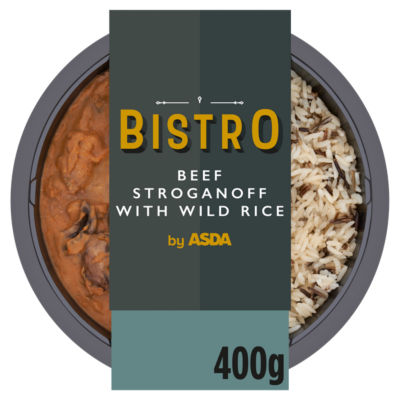 ASDA Bistro Beef Stroganoff with Wild Rice British Ready Meal 400g