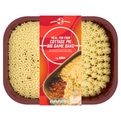 ASDA brand cottage pie tray 1.4kg - British product
