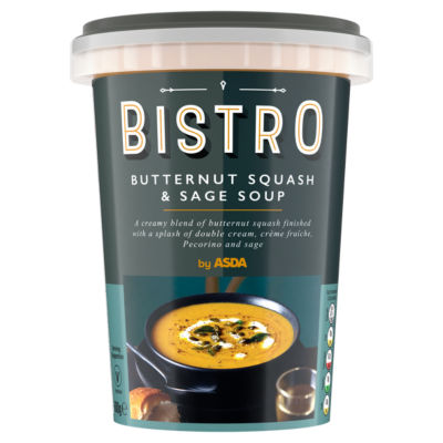 ASDA Bistro Butternut Squash and Sage Soup 600g - British product
