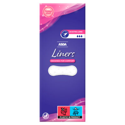 ASDA 24 Extra Long Sanitary Liners