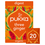 Pukka Organic Three Ginger Home Compostable Herbal Tea Bags 20 Bags