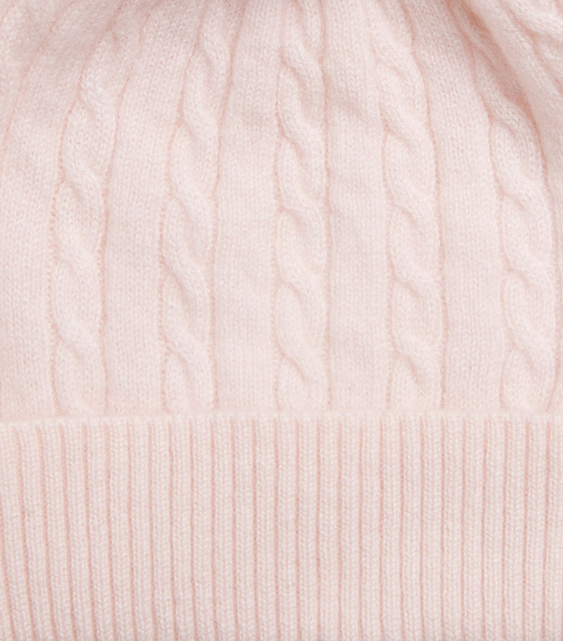 Purebaby cashmere cable-knit beanie, imported from the UK
