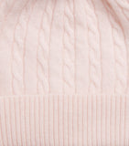 Purebaby cashmere cable-knit beanie, imported from the UK