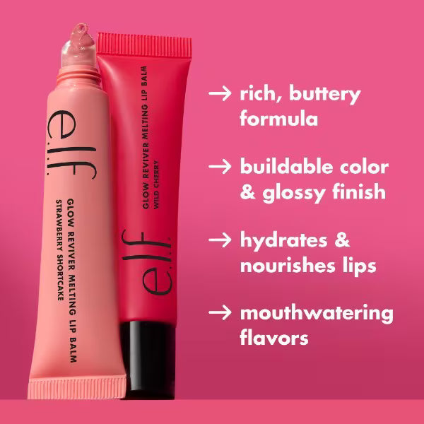 e.l.f. Glow Reviver Melting Lip Balm Strawberry Shortcake 15g (British brand)