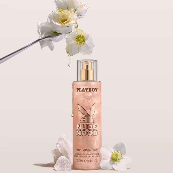 Playboy Nude Mood Shimmer Fragrance Mist 250ml, imported from the UK