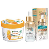 Garnier Glow Duo Self Tan Drops Vitamin C Body Cream Bundle