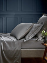 Bedeck of Belfast Grey Bob 600 Thread Count Cotton Flat Sheet