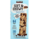 Kirkland Signature Soft Chewy Granola Bars Chocolate Breakfast Snack 64 x 24g