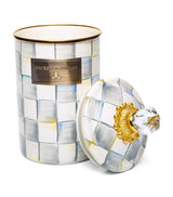 MacKenzie-Childs Large Sterling Check Kitchen Canister (25cm)