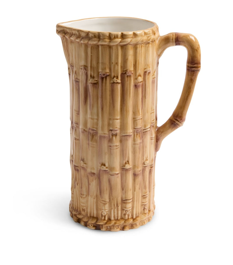 Les Ottomans hand-painted bamboo ceramic jug, UK version