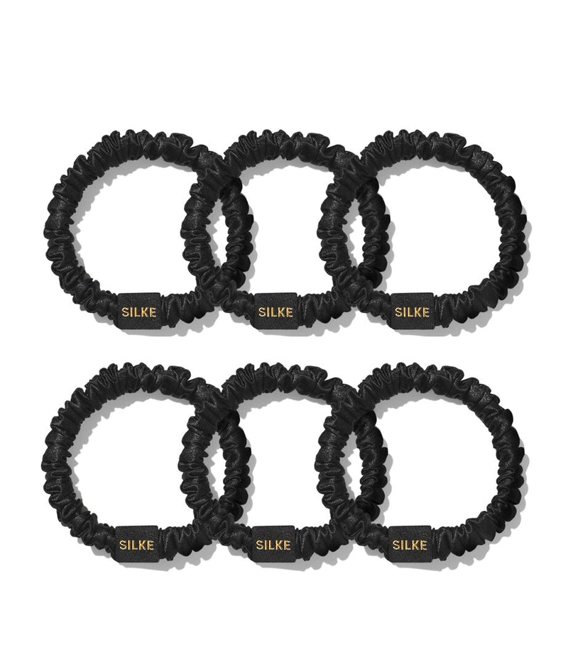 Silk Hair Ties Set of 6 for Gentle Hold and Reduced Breakage