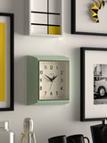 Jones Clocks green retro square wall clock, UK version