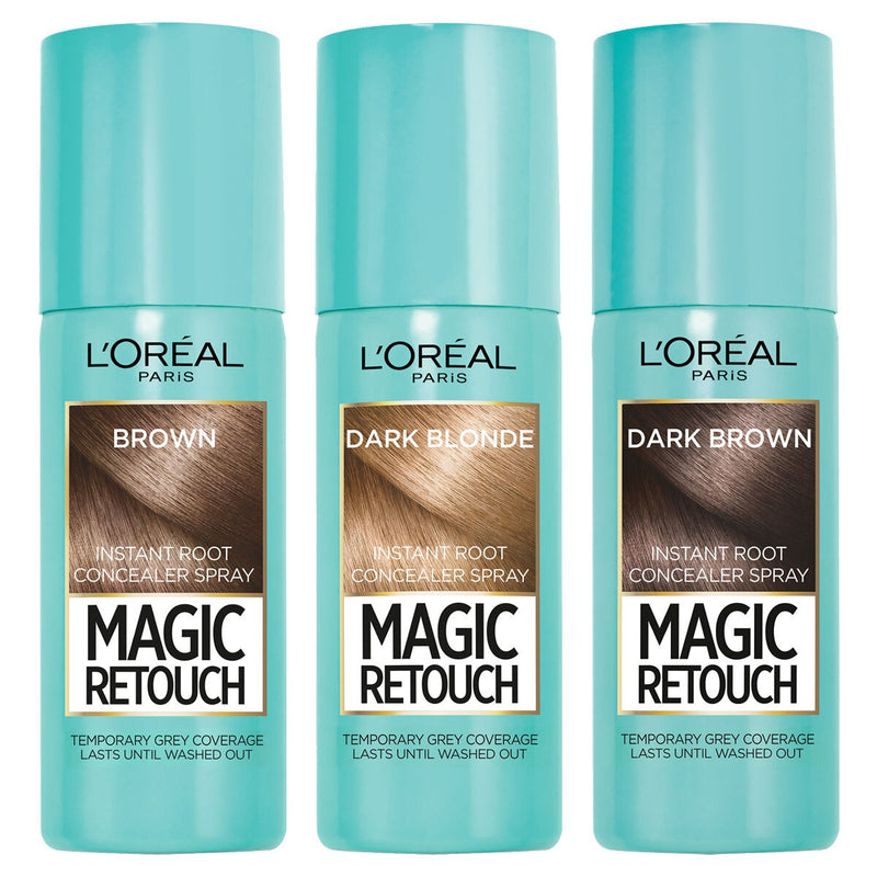 L'Oreal Magic Retouch root concealer spray in 3 colours 3x75ml, UK version