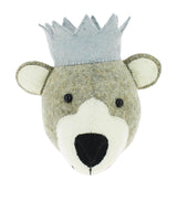 Fiona Walker Mini Organic Wool Bear Head Wall Decoration 23cm