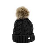 Hy Adult Melrose Cable Knit Bobble Beanie Hat