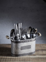 Industrial Kitchen Grey Utensil Caddy Kitchen Organiser 27.5x11x17cm