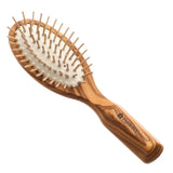 Hydrea London Olive Wood Anti-Static Travel Hair Brush