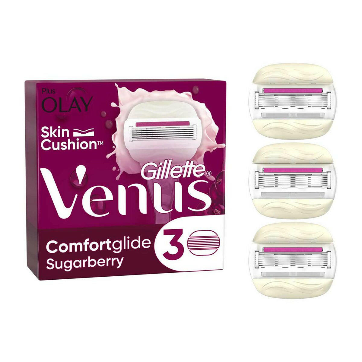 Venus Comfortglide Sugarberry plus Olay Razor Blades, 3 pack GOODS Boots