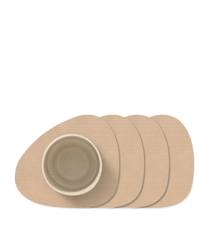 LIND DNA curve corduroy coasters set of 4, UK version