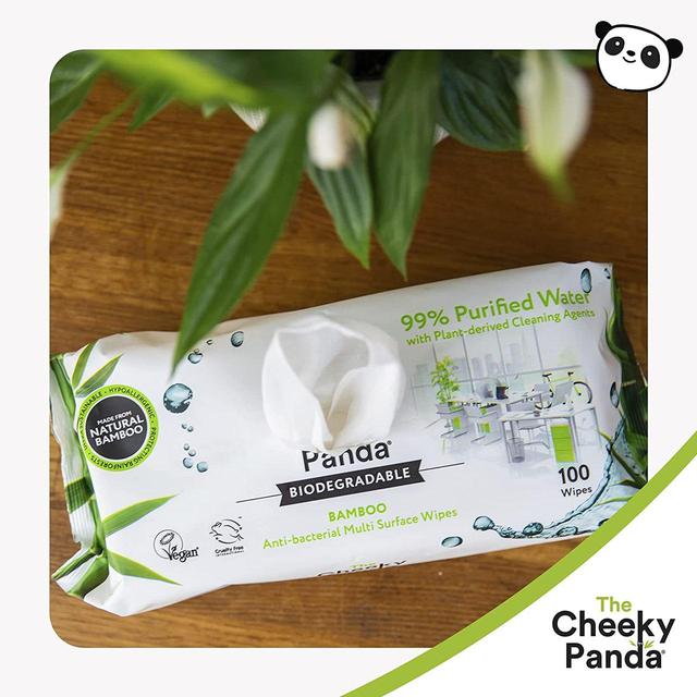 The Cheeky Panda 100% Bamboo Antibacterial Multi Surface Wipes 90 per pack GOODS M&S