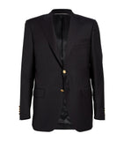 Regular Fit Virgin Wool Overcoat with Notched Lapels