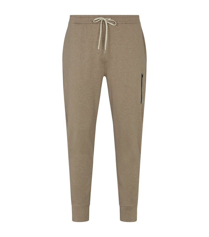 Cashmere and Cotton Blend Sweatpants with Turned-Up Cuffs and Pockets