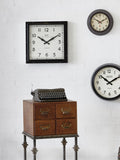 Brookpace Lascelles Black Smiths Square Clock with Arabic Numbers